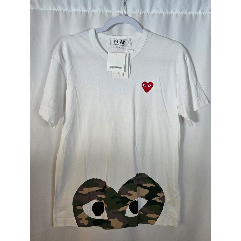 Comme Des Garçons Play Camo Heart Graphic T Shirt Size Medium Made in Japan CDG